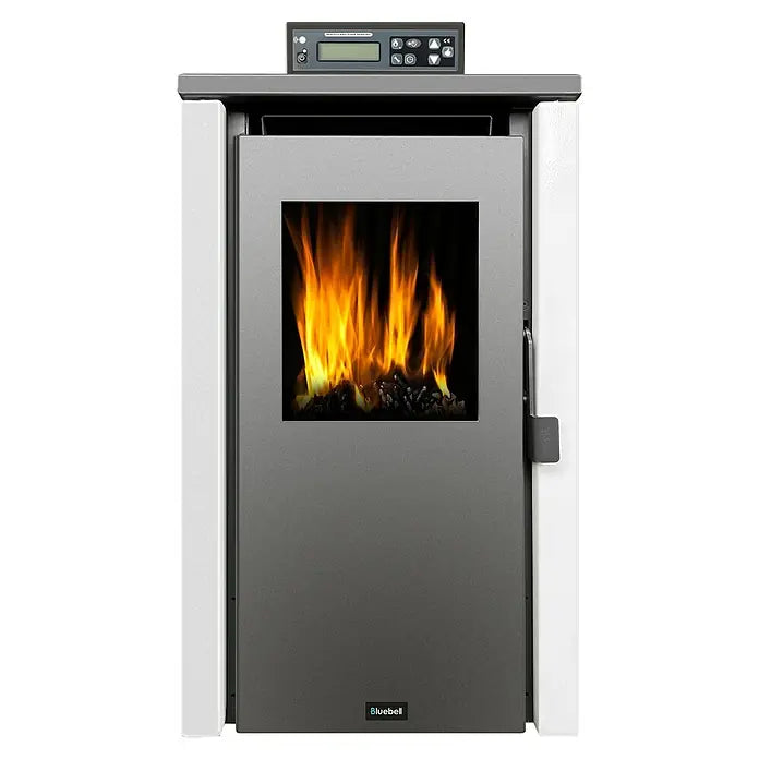 Estufa de pellets Lake K7
7 kW, Volumen de calefacción: 150 m³, Blanco/Antracita