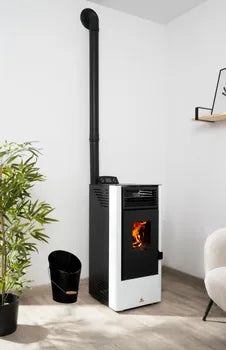 Estufa de pellet WATT 9 kW blanco