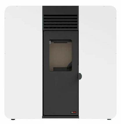 Estufa de pellet canalizable REDPOD First Advance Slim 8 kW blanca