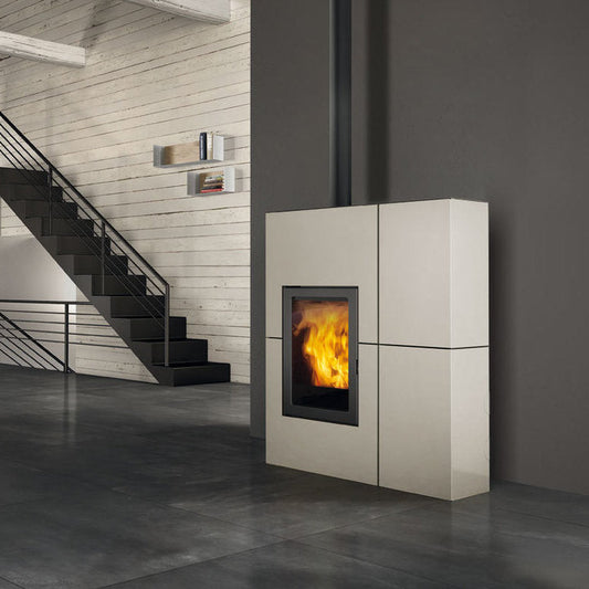 Estufa de pellet Blade2 12 Up acero blanco mate